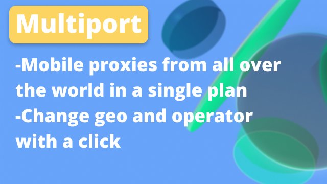 RSocksProxy's tweet image. 🔥 Launching a new service — Multiport!

Mobile proxy, where all of the GEOs and operators are available with 10 minute rotation time

You no longer need to buy mobile IPs apiece — all of the IPs are available in a single proxy plan

Go to your profile and try the new feature!