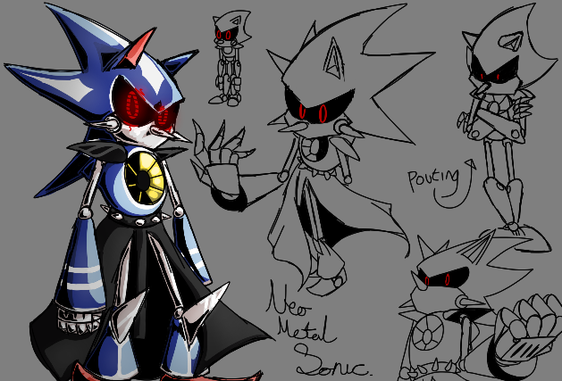 Drawing Neo Metal Sonic 