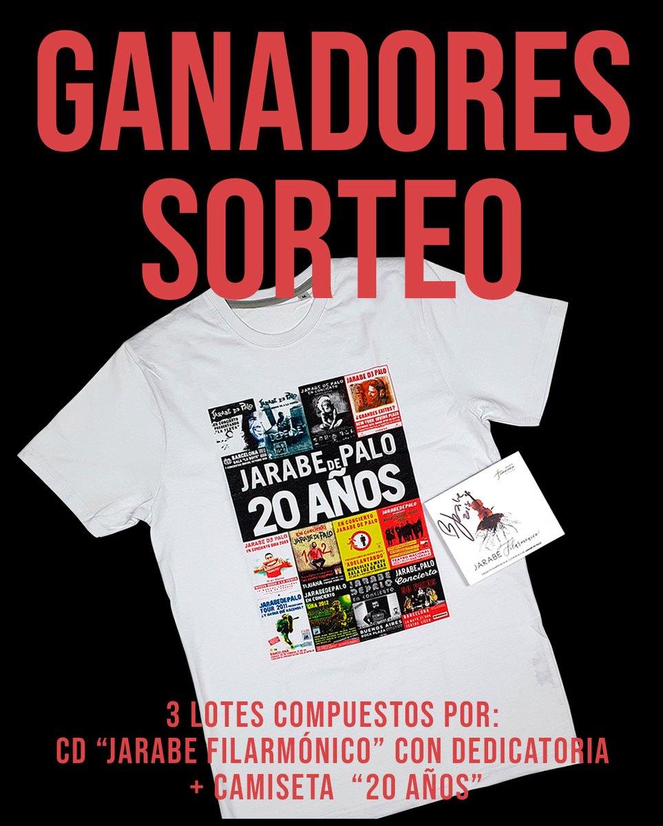 🥁🥁🥁 Ya tenemos a los tres ganadores del sorteo • Jone Murua Markaida • Arnau Fernández • Ester Sanchiz Bravo Nos ponemos en contacto con vosotros por mail y os enviamos la camiseta y el CD. Muchas felicidades y muchas gracias a todos los que habéis participado. 😍😍😍😍