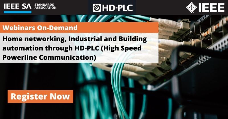 hdplc_alliance's tweet photo. Get Webinars On-Demand - "Home networking, Industrial and Building automation through HD-PLC (Powerline Communication)"
https://t.co/Lig9iC5nPL
#hdplc #powerlinecommunication #ieee #homenetwork #industrial #buildingautomation https://t.co/uj8Snb8Nx7