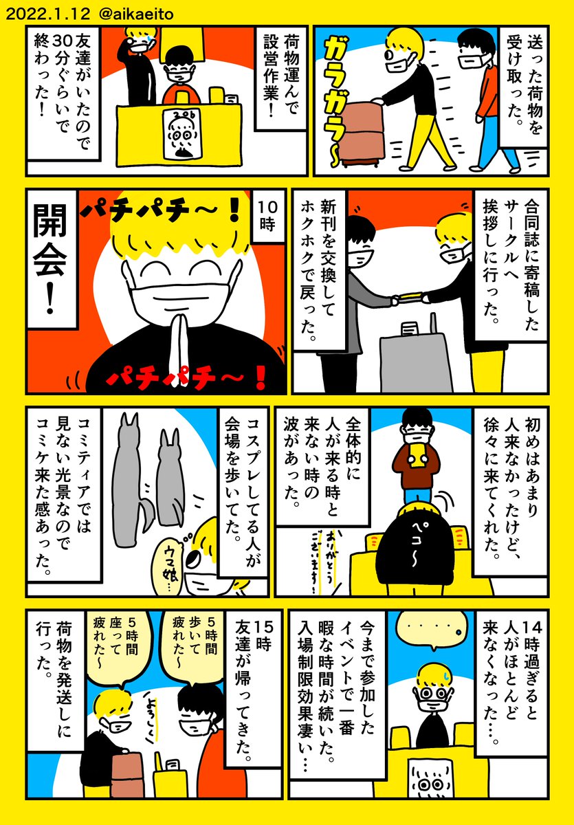 コミケ99のレポ漫画(激遅) 
