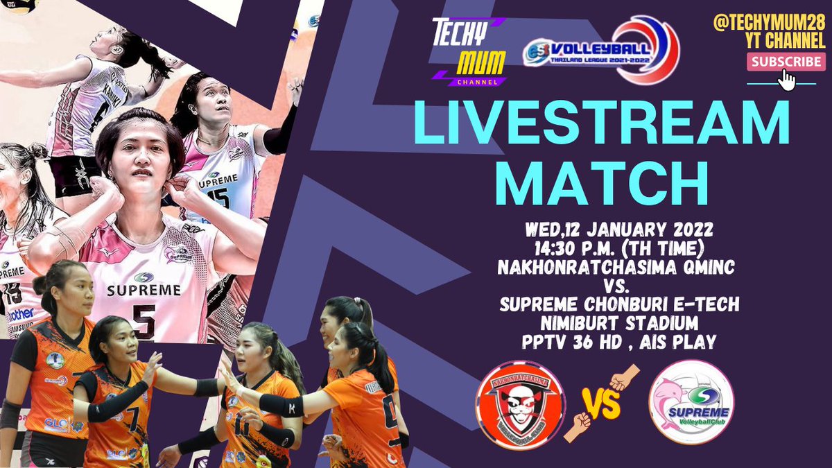 Mommydes28's tweet photo. π₯ GAME DAY π₯
Nakhonratchasima QminC VC. ποΈ Supreme Chonburi E-tech
(Team Women)
β°14:30 P.M.
πNimibutr Stadium
πΊPPTV 36 HD , AIS Play
#NakhonratchasimaQminCVC
#QminC
#CatDevil
#volleyballthailandleague
#volleyballthailandleague2022
#MylenePaat
#desgrafix
@paatpaatpaat https://t.co/GXPH4RuGUY