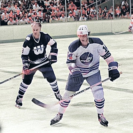 Gordie vs. Ulf Nilsson in ‘77-78. #WHA