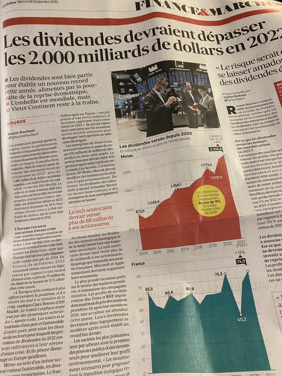 EricBocquet's tweet photo. De temps à autre de bonnes nouvelles sur le front des affaires! On attend toujours le « ruissellement » promis par M Macron après la création du prélèvement forfaitaire unique plafonnant la taxation des dividendes à 30%!C’est pour quand?⁦⁦@humanite_fr⁩⁦@PCF⁩ https://t.co/wbJXRBf9zq