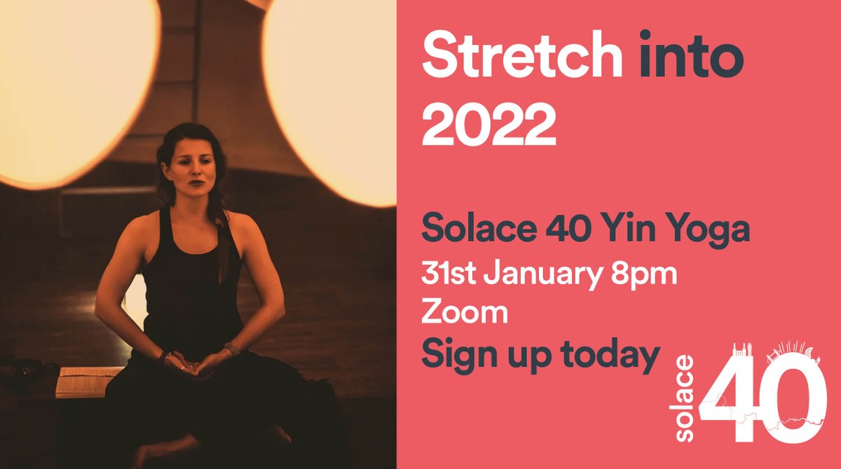 SolaceWomensAid's tweet photo. Join us for a yin yoga session at the end of the Solace 40 Challenge on the 31st of January and help end violence against women and girls. Sign up to the event using the link
https://t.co/VM56aY4vAh #Solace40 #TeamSolace https://t.co/cEpCgpK9JC