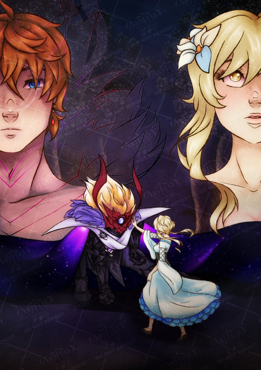 my final piece for the <a href="/chilumiyuanfen/">Viatrix Caeli: a Chilumi Zine ✨ RELEASED!!</a> zine, which was a collaboration piece with the fic <a href="/_Cavalierious_/">Cavalierious @ Post-Surgery Recovery</a> wrote!

thank you again for letting me be apart of such a beautiful project!
#タル蛍 #childe #lumine #chilumi