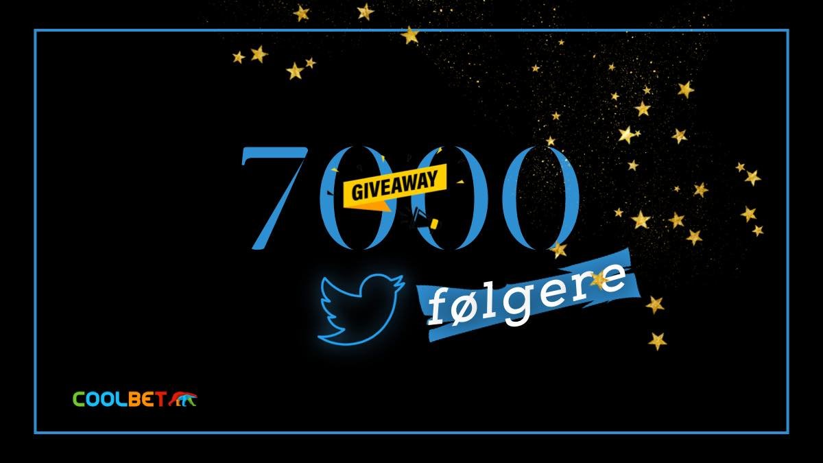 Vi elsker å feire runde tall og nå har vi 7000 følgere på Twitter! 🥳🍾

✅  Retweet 🔁 + følg oss ✔️
✅  Svar: #sjekkoddsen

Vi skal dele ut hele 7 * 1000kr til våre herlige følgere! 🤑🎅❤️