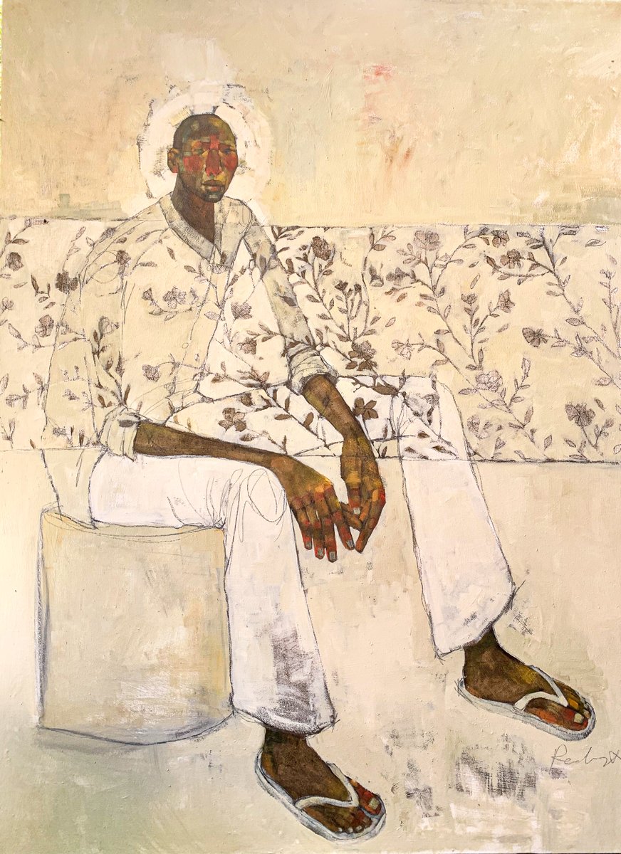artsy's tweet photo. #OliviaMaePendergast, Man in Wild Rose, 2021 https://t.co/QhfXZieVDT https://t.co/8Z7iH2KOSM