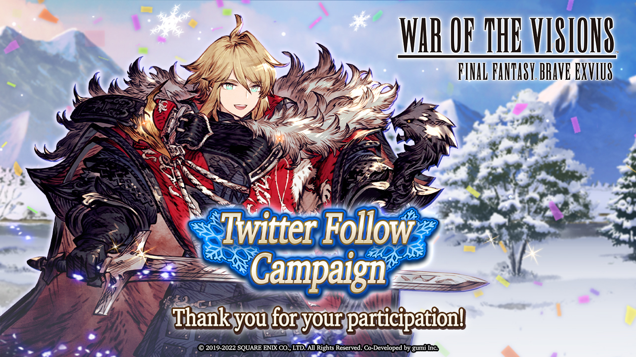 Ffbe Christmas 2022 Ffbe War Of The Visions (En) On Twitter: "Thank You For Participating In  #Wotvffbe's Twitter Follow Campaign! Simply Log In The Game Between 00:00,  1/12/2022, World Time (Pst) To 17:59, 1/18/2022, World