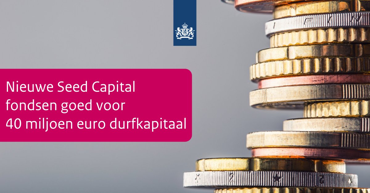 Nederlandse start-ups die zich bevinden in de vroege fase kunnen een beroep doen op 40 miljoen euro extra durfkapitaal. Dit bedrag is verdeeld over 4 nieuwe Seed Capital fondsen. 

Meer weten over de nieuwe fondsen? bit.ly/335CHzB

#SeedCapital #NLinnovatief