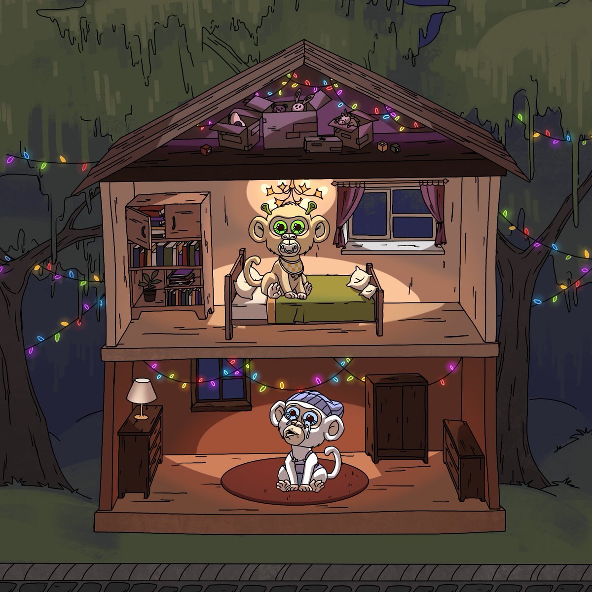 babyapeclubnft's tweet image. This is a screenshot of only ONE of the houses where Baby Apes live in our P2E game🐒 
Are you ready to see the full interface of our game? 🚀🚀🚀🐒🔥