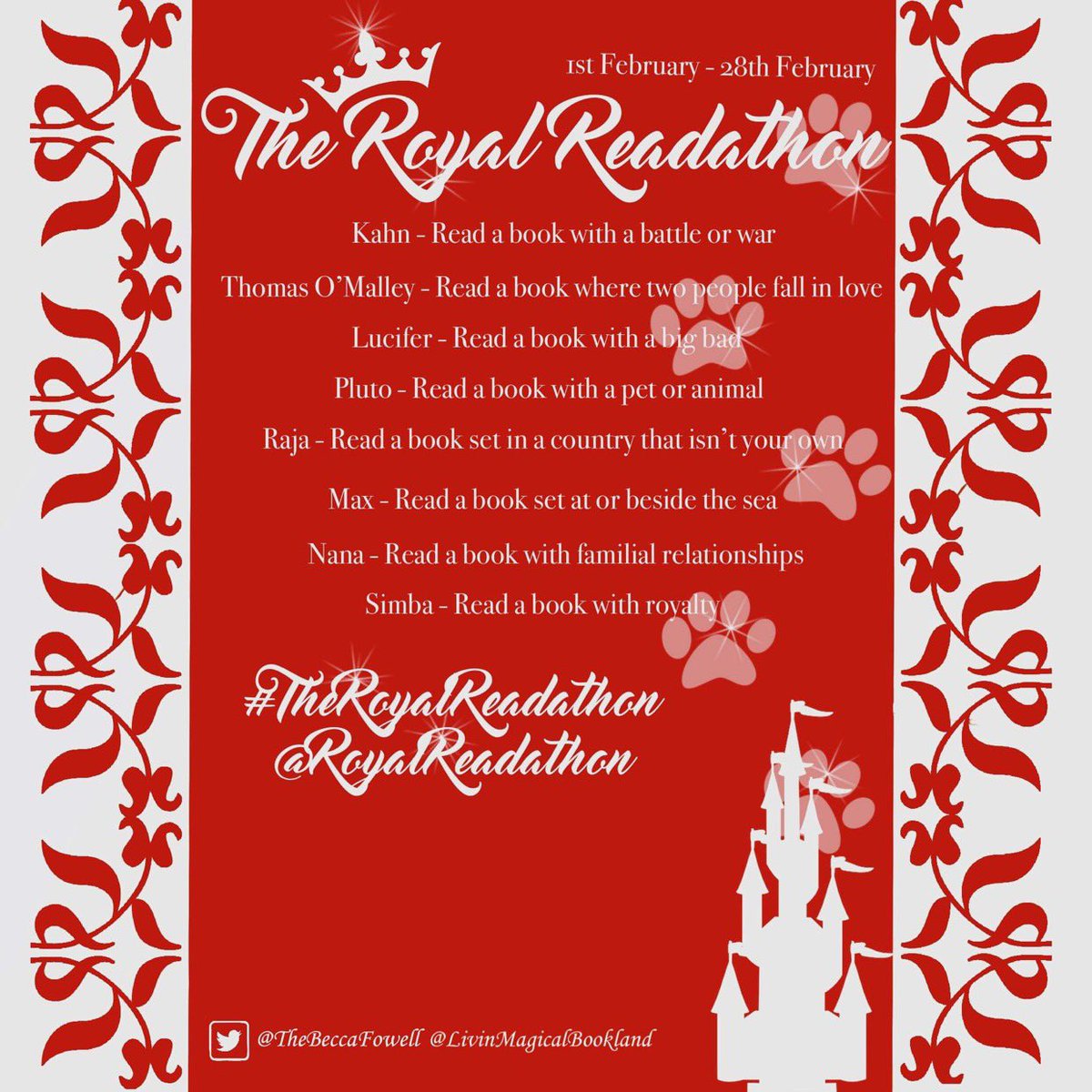 Here’s the graphic with all the prompts (alt text included)
You can double up/triple up for these if you want to and they don’t have to be read in any order ☺️ - B x