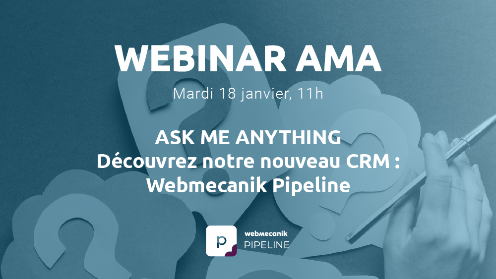 Webmecanik FR (@webmecanik_fr) on Twitter photo Qu’est ce que Webmecanik Pipeline ?
Est-ce que ce #CRM est fait pour moi ?
Quelles sont les fonctionnalités ?
<a href="/Sophie_Panot/">Sophie Panot</a> et @NormanPracht répondront à toutes vos questions sur <a href="/Webmecanik_PPL/">Webmecanik Pipeline</a> dans un webinar le 18 janvier prochain à 11h 🔥
webmecanik.com/lp/ama-pipelin… Qu’est ce que Webmecanik Pipeline ?
Est-ce que ce #CRM est fait pour moi ?
Quelles sont les fonctionnalités ?
<a href="/Sophie_Panot/">Sophie Panot</a> et @NormanPracht répondront à toutes vos questions sur <a href="/Webmecanik_PPL/">Webmecanik Pipeline</a> dans un webinar le 18 janvier prochain à 11h 🔥
webmecanik.com/lp/ama-pipelin…