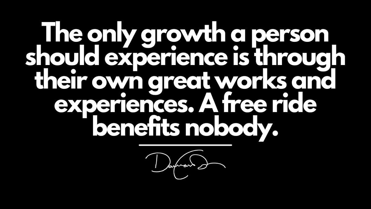 Life is about growth through effort. If you are looking for a free ride, there is a major cost to that.
danacavalea.com/blogs/train-li…