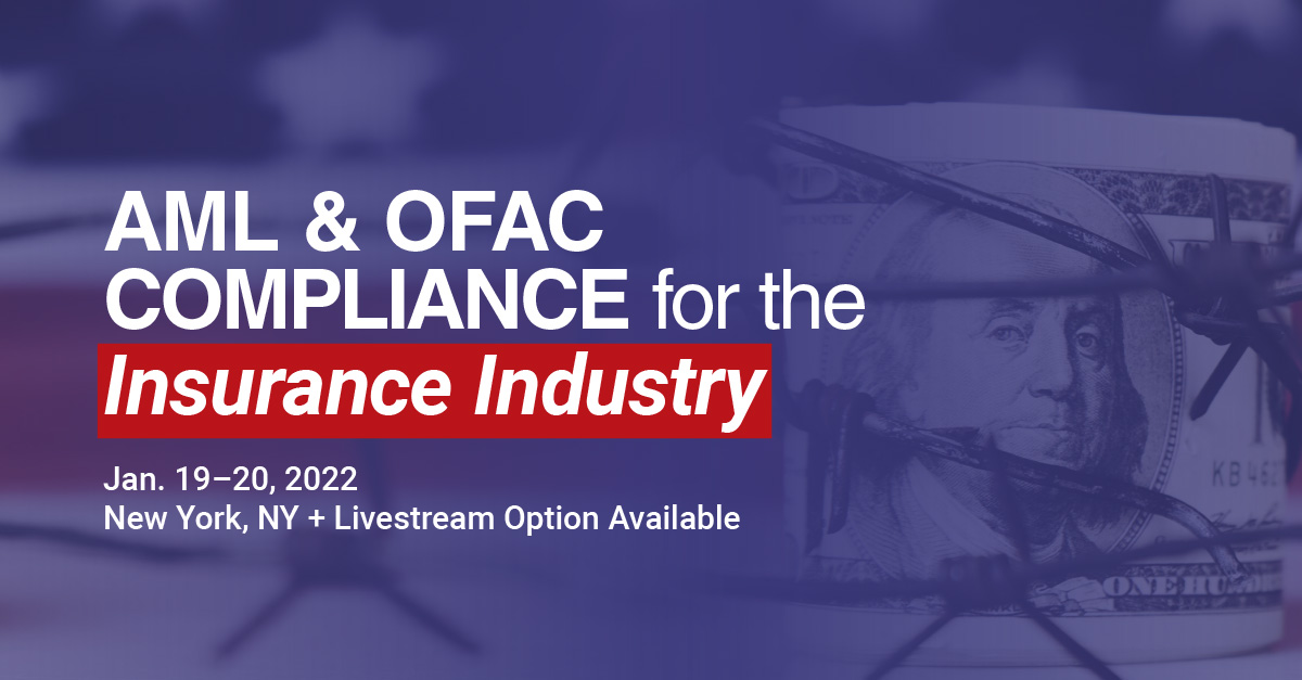 ACI_Finance's tweet photo. Leonard Frady, OFAC Sanctions Compliance &amp; Evaluation Division Office of Foreign Assets Control, @USTreasury will be leading a Regulatory Roundtable &amp; Interactive Q&amp;A at the 12th Annual Forum on AML &amp; OFAC for the Insurance Industry January 19-20, 2022: https://t.co/A9CVhp7nrd https://t.co/N4WYUt0raQ