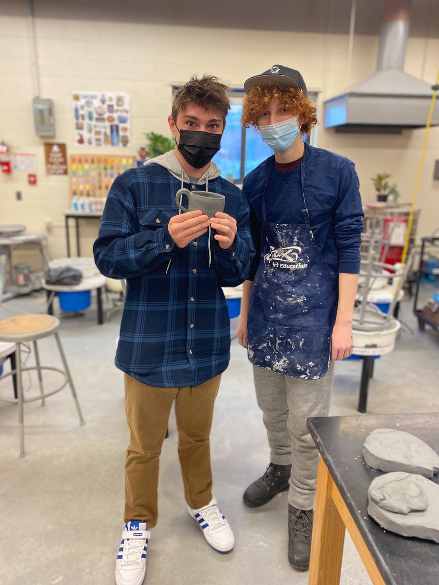 cfisherHDHS's tweet photo. Going to miss these guys when the semester ends! #hdhspride #ceramics #wheelthrowing https://t.co/KizAvC2JoT