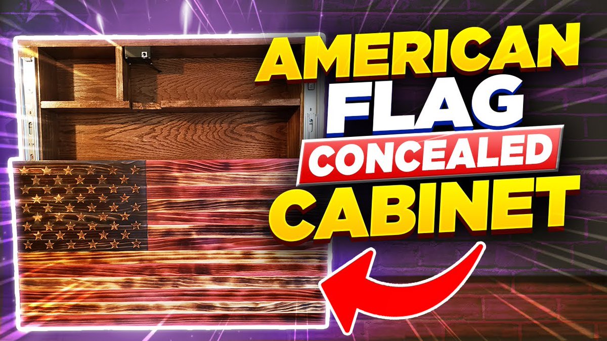 American Flag Concealed Cabinet Build. Perfect for storing your valuables: youtu.be/J6LEqU-v__A

#woodworking #concealed #cabinet #americanflag