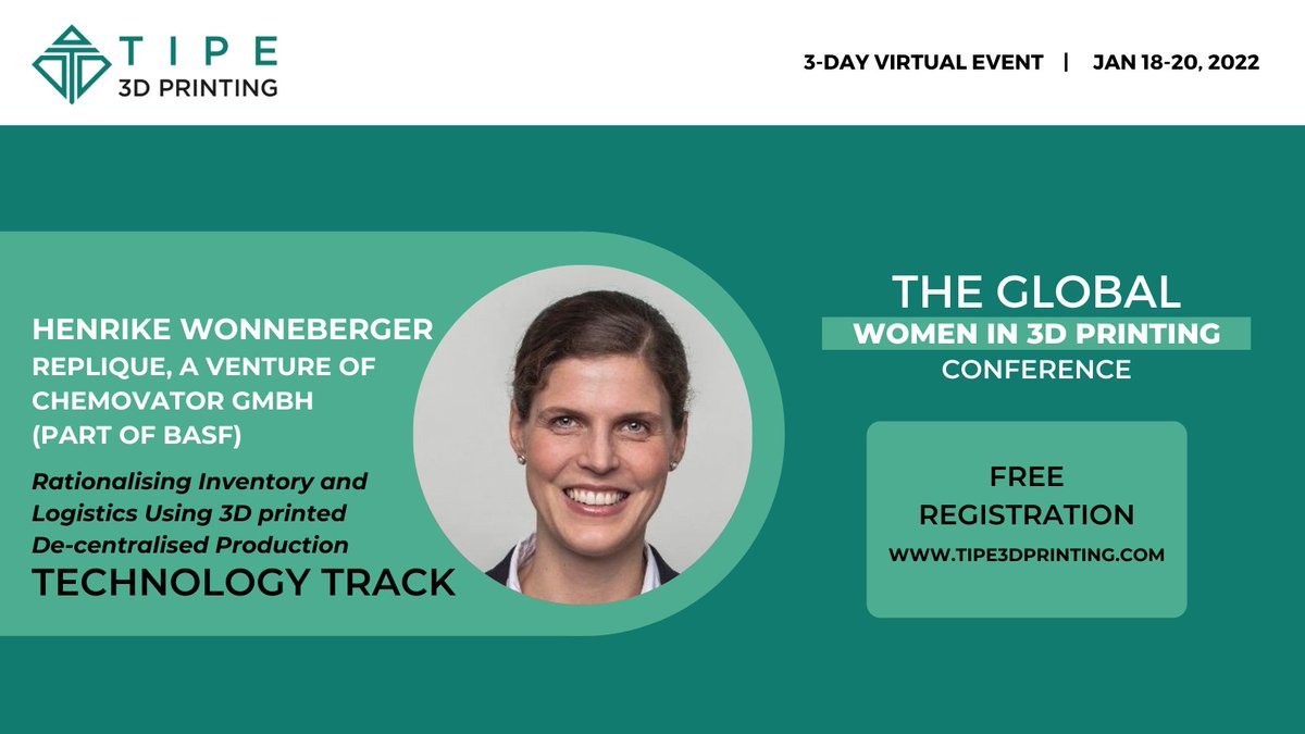 Want to start the new year with some inspiration? Then join our co-founder at TIPE 3D Printing 2022 from Jan 18-20! 😉

Title: Rationalizing inventory and logistics using 3D printed de-zentralized production
When: January 19, 11:00 am (MEZ)

Join us 👉 hubs.li/Q011-z8x0