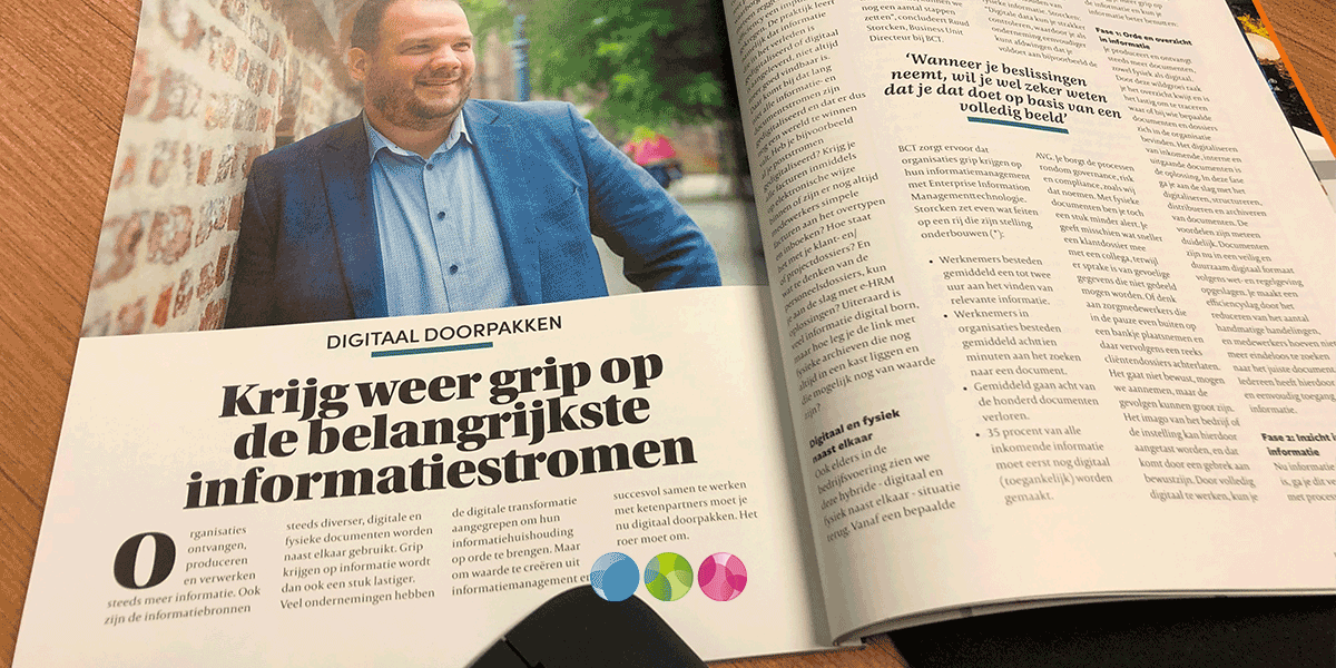 LudoGulpen's tweet photo. Lees het interview met Ruud Storcken in Baaz Magazine over Digitaal doorpakken. Krijg weer grip op de belangrijkste informatiestromen. https://t.co/CUpiO4OAX1 #EIM #informatiemanagement https://t.co/mrCLb7LDsk