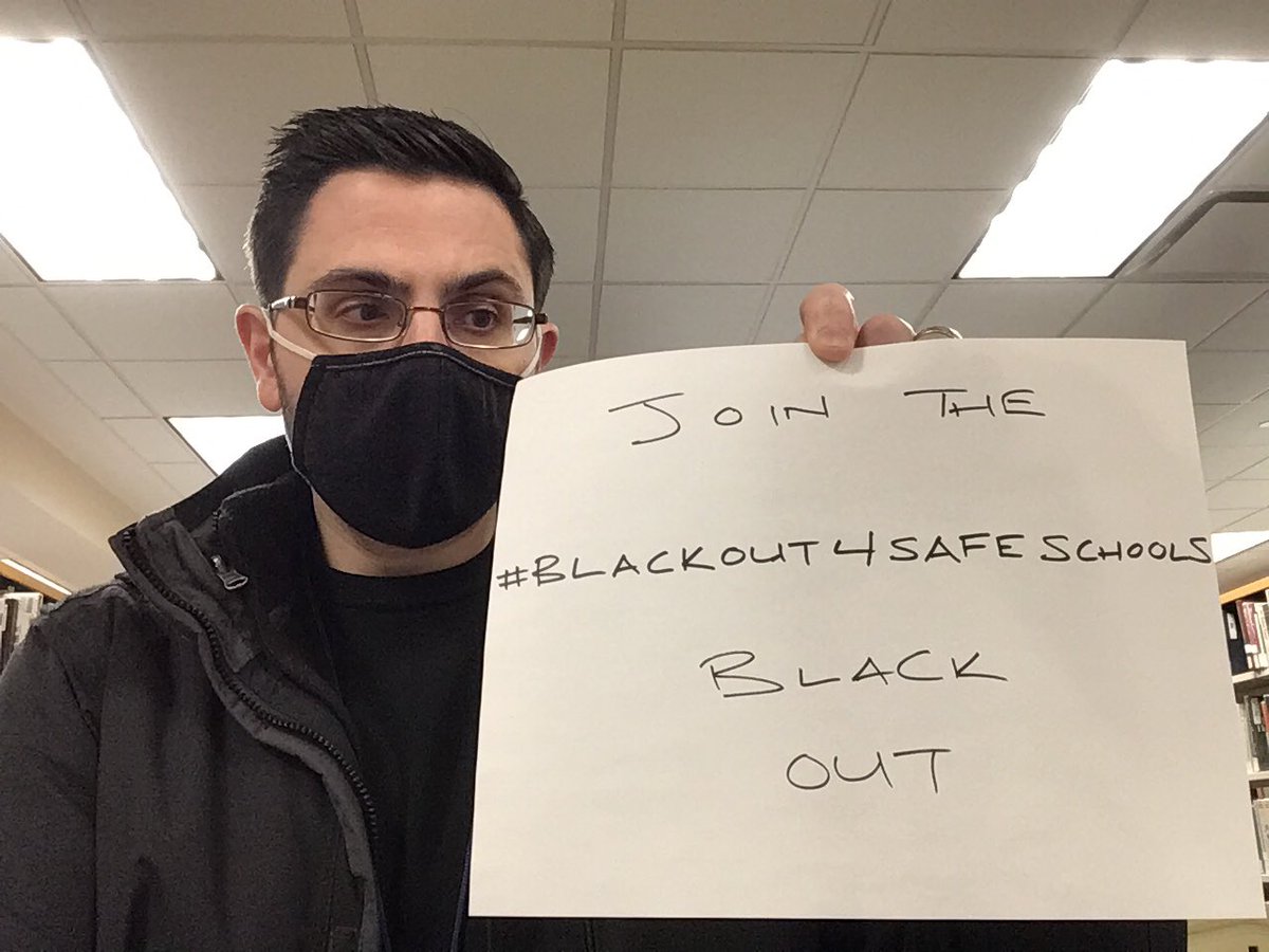 librarymediaman's tweet photo. Join our colleagues during the blackout today, Jan. 12, and together we can ensure our schools are the safe, enriching environments our students and staff deserve! #Blackout4SafeSchools @ceanews https://t.co/Ws0k1AdTLV