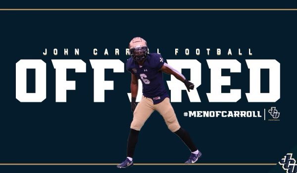Thankful to receive an offer from John Carrol University! <a href="/JCUFootball/">John Carroll Football</a>