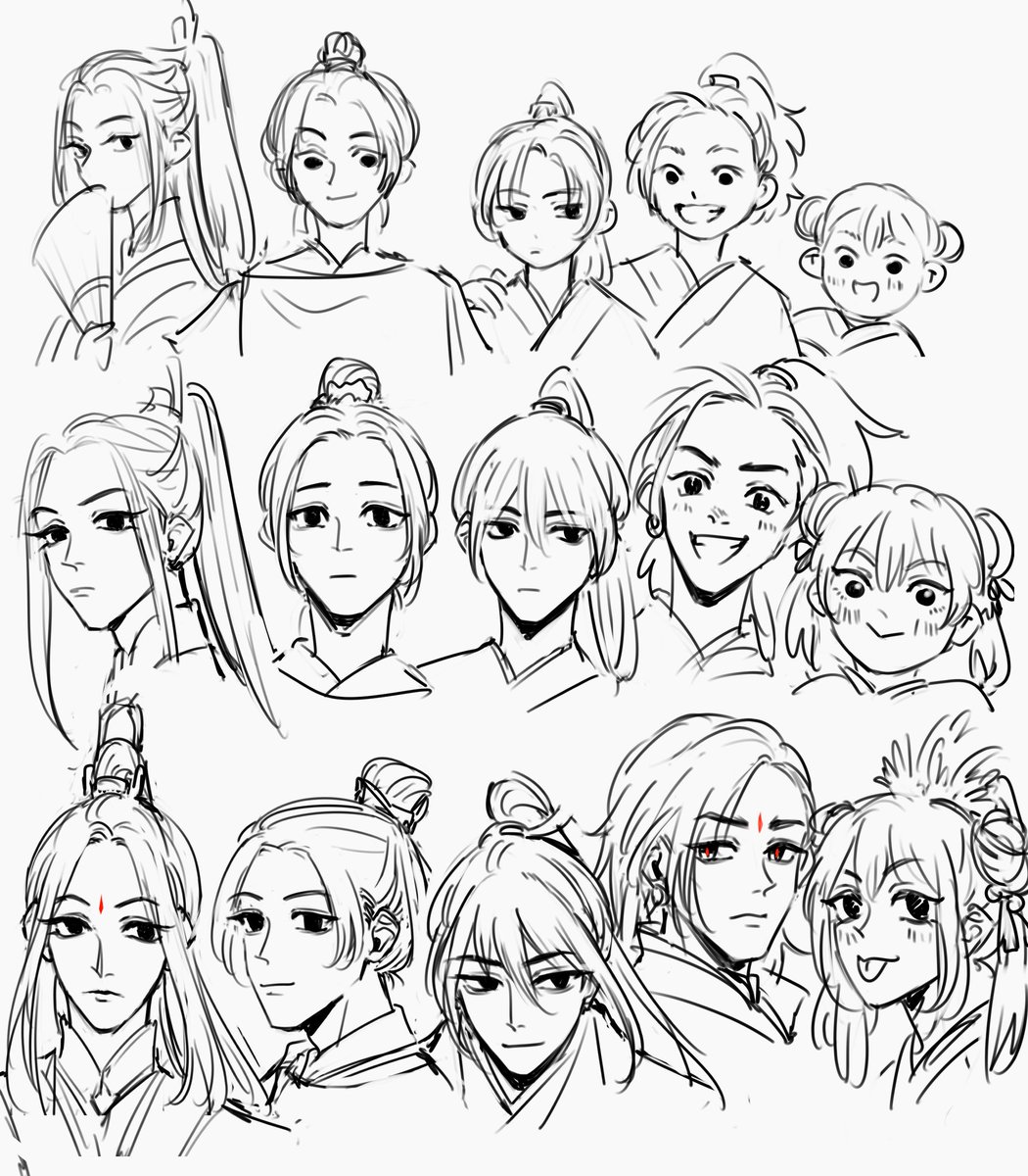 the fuyaos over the years ??? hello i love this chaotic family #liuyao #六爻 