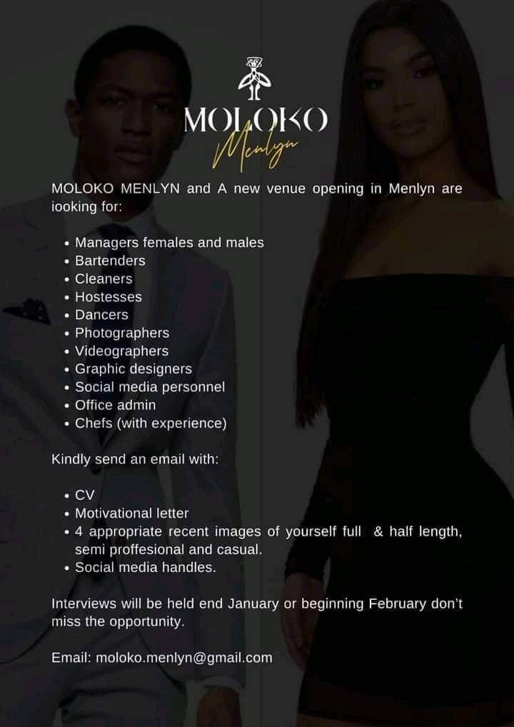 MetjahTebogo's tweet photo. Job vacancies ‼️ 
Please retweet 🙏 🙌 https://t.co/YgJpafzzDs