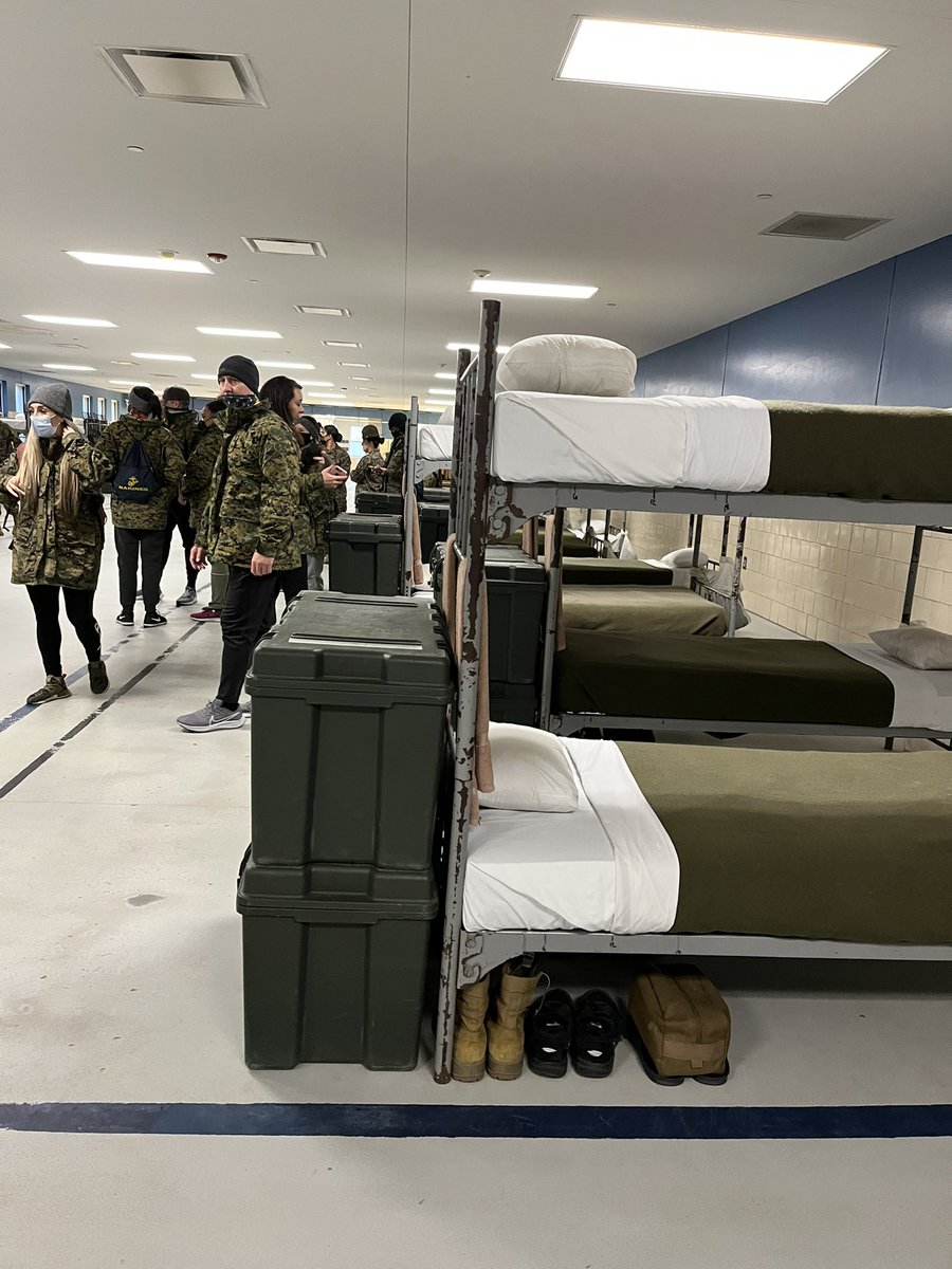 LavergneNikki's tweet photo. Tour of barracks and punishment IT; my lungs are on FIRE from high knees, push-ups, and bike crunches in the cold. #Marines #EducatorWorkshop https://t.co/mlOqFVB6t7