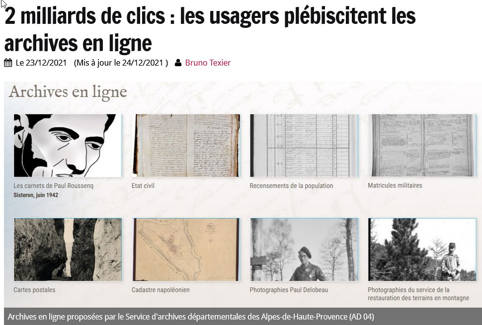 Archives en ligne, le succès est au rendez-vous en termes de fréquentation ! Tel est le résultat d’une étude menée par le Service interministériel des Archives de France que commente Archimag dans un article récent. bit.ly/3Fhj7x7 
#archives #valorisation