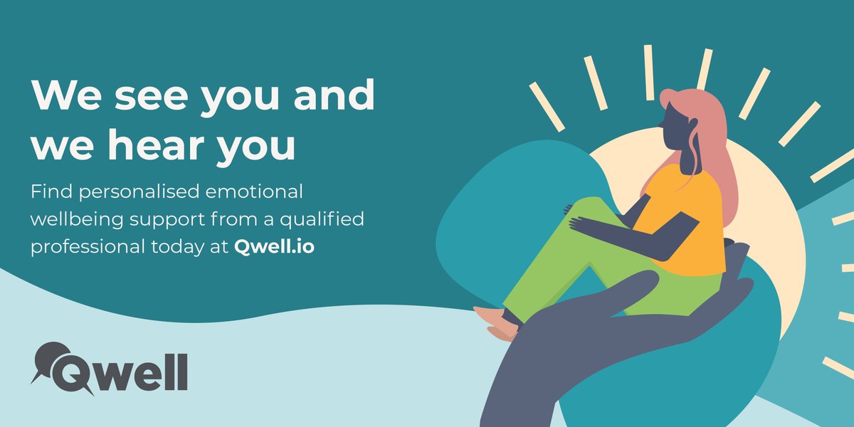 Qwell is a mental health &amp; wellbeing platform offering online counselling for those aged 18+ across Humber, Coast and Vale.

•No costs
•No waiting lists
•No referrals
•No criteria required to access the service

Access 🆓 &amp; anonymous counselling at qwell.io