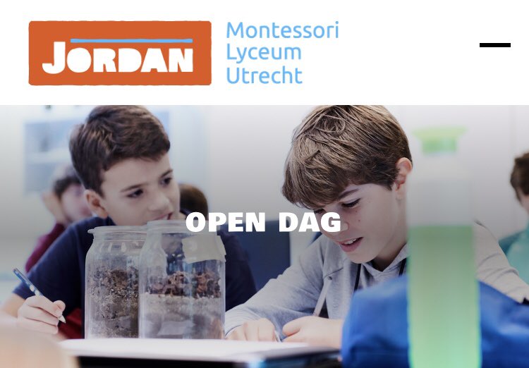 Helaas is het op dit moment niet mogelijk een live open dag te houden. Maar je kunt wel een online rondleiding zien via #Vimeo vimeo.com/492139988?ref=….
Wil je meer filmpjes zien of informatie lezen over onze open dag? Download de app via jordanmlu.nl/groep-8/open-d…
