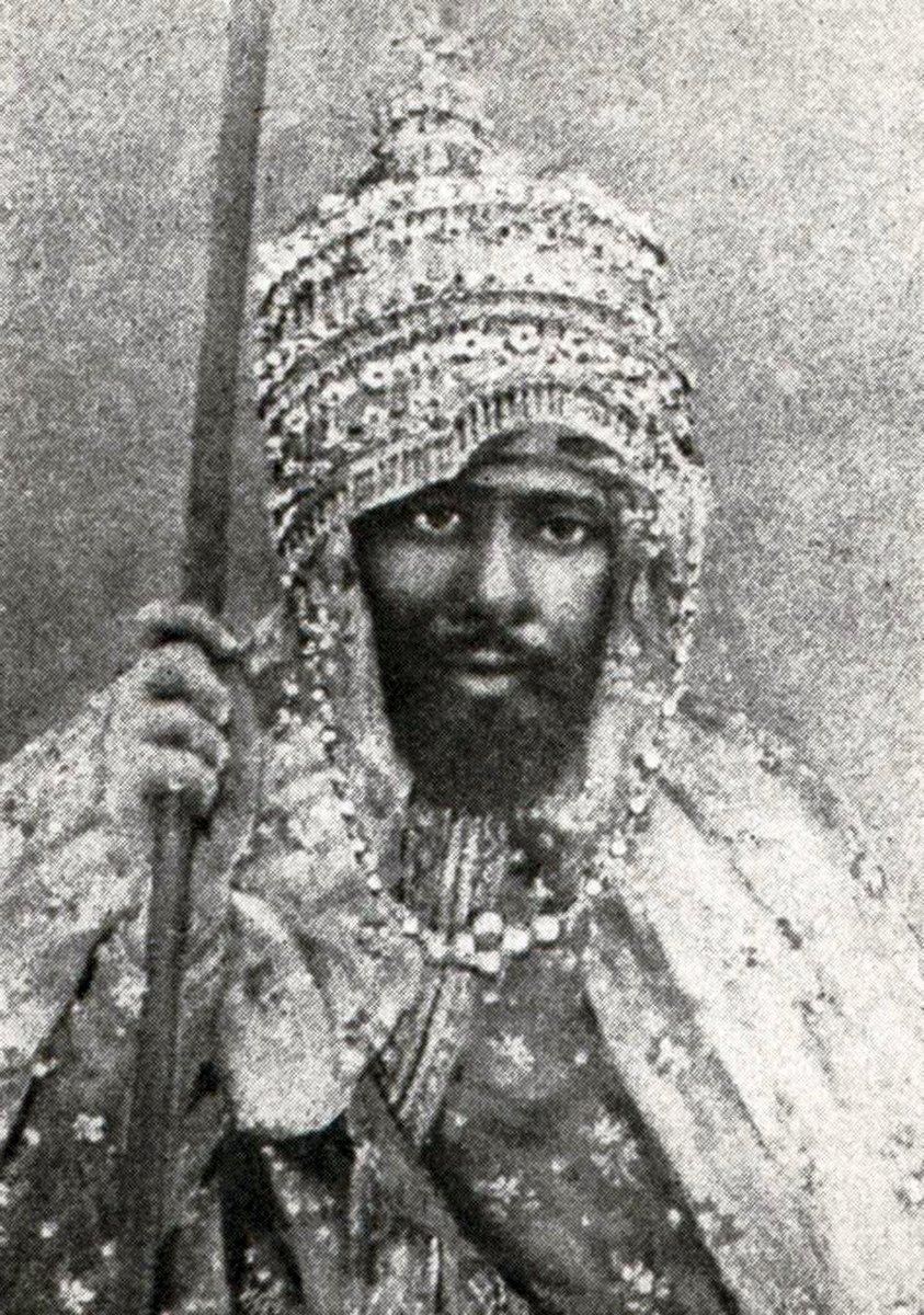 AlbertoMiguelF5's tweet photo. 150 years ago today, #Tigray nobleman Kasa Mercha (1837-1889) was crowned Emperor Yohannes IV of #Ethiopia at Axum. A capable ruler, he spent most of his 18 year rule defending Ethiopia against foreign invaders, fighting the Egyptians, Italians and the Mahdist Sudanese.  1/2 https://t.co/YjU57DRHdZ