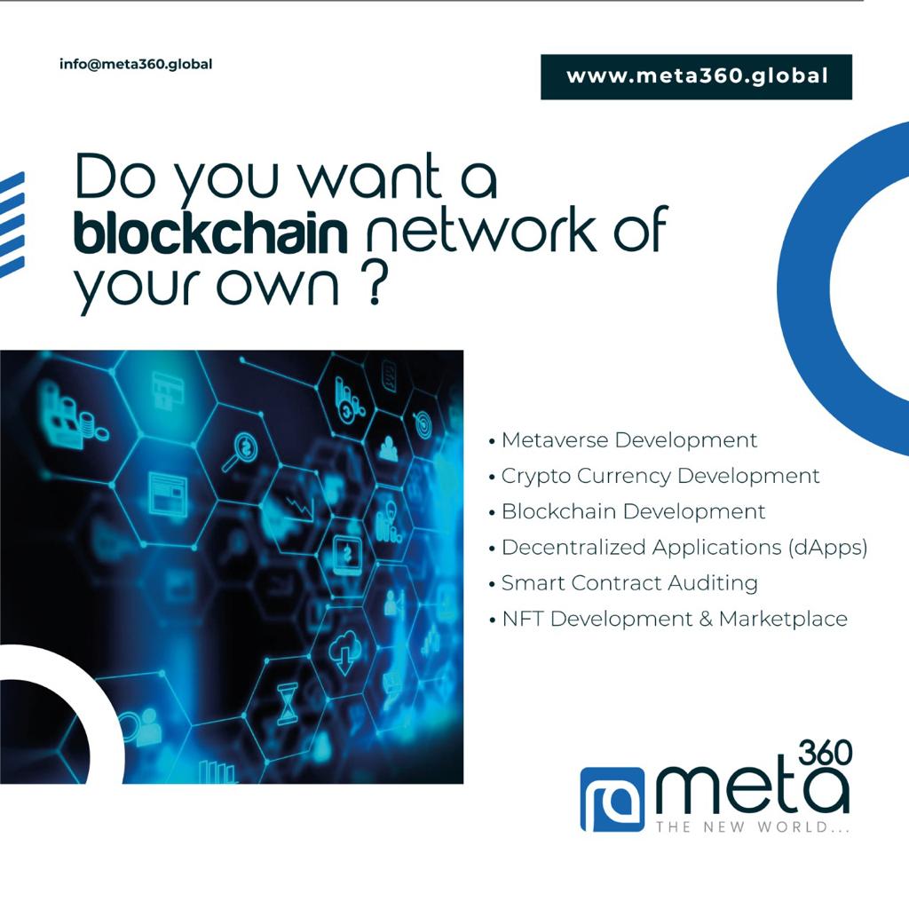 Meta360global's tweet photo. Do you want a blockchain network of your own? https://t.co/q6Ka6ddbth
