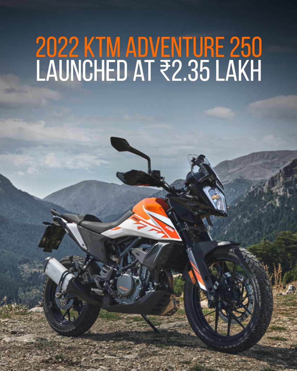 evoIndia's tweet photo. #KTM has launched the 2022 #Adventure250 at ₹2.35 lakh, adding two new paint schemes — Electronic Orange and the KTM Factory Racing Blue. It remains unchanged in every other aspect.
Would you pick the @India_KTM #Adventure250 over the #BenelliTRK251? • #evoindia https://t.co/4DLmpUsH35