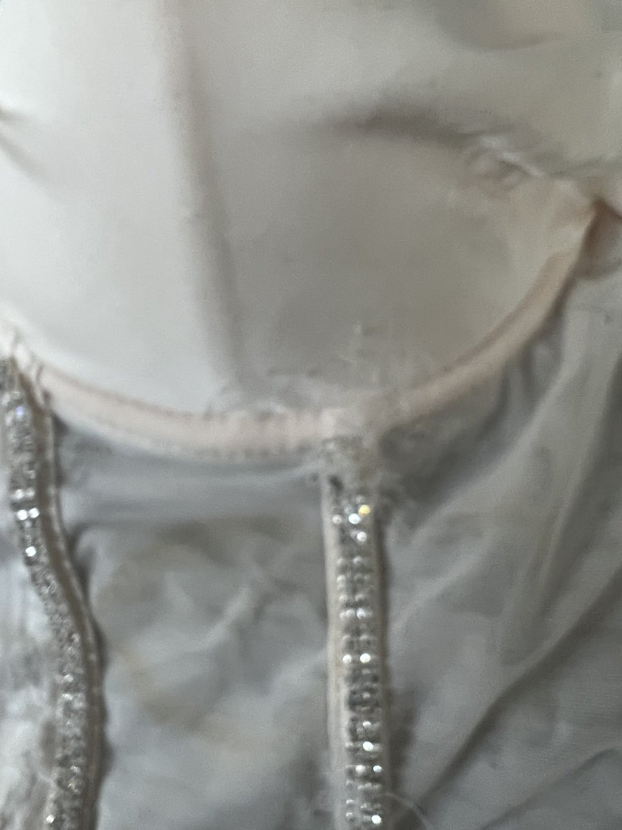 rooroowhitty's tweet photo. @ohpollyhelp look at this worn once and I’m being ignored and this is like it all over the bones even fell out because they weren’t sewn in properly shocking https://t.co/z3XHYSw7pI