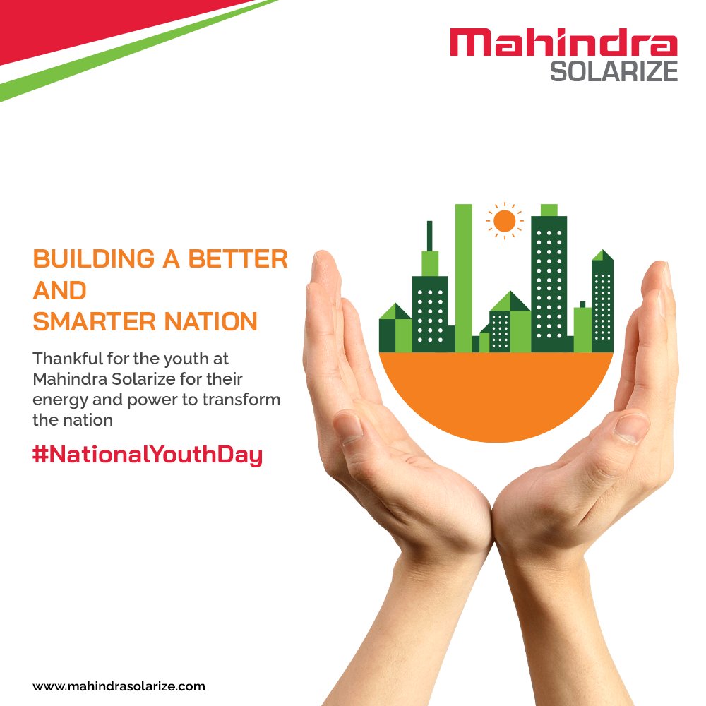 MSolarize's tweet photo. Every day we are proud and grateful of our youth for making this nation a better place.
#NationalYouthDay #Youth #NationalYouthDay2022 #YouthDay #SimplerBetterFaster #WeAreMahindraSolarize #SolarizeToRise https://t.co/lUTjEIFann
