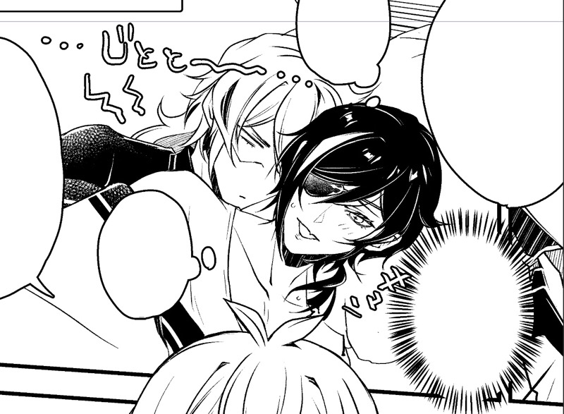 人妻っぽくなってしまったヵ゛ィァさん(旦那様の添い寝をしているところ)
 #進捗ノート https://t.co/SK1pY7Q5u0 