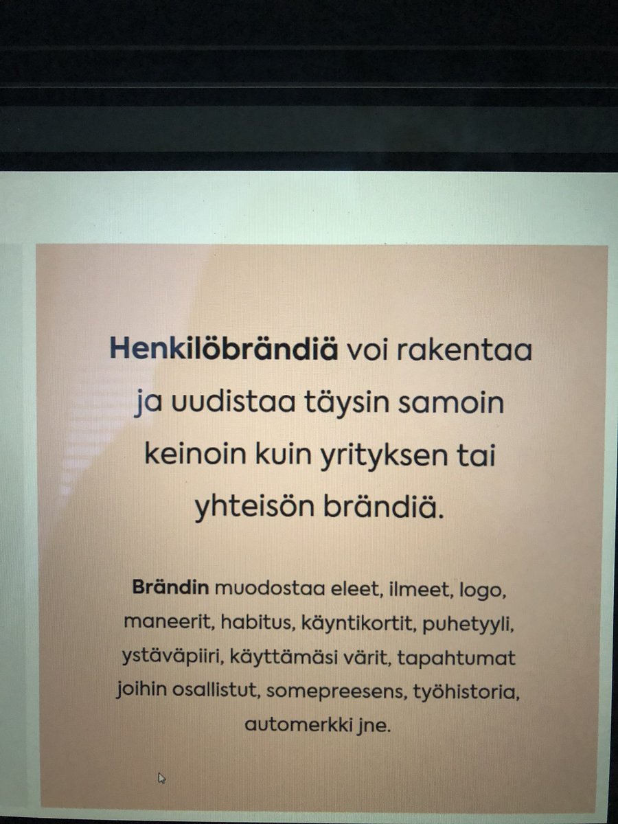 Henkilöbrändäys on koulutuksessa yhtenä pääteemana. Olen mukana Design Unionin järjestämällä kurssilla. Kouluttajana Lasse Riitesuo. Mielenkiintoista asiaa tarjolla.#desingnunion #fobvalmennus #luovienalojenliiketoiminta