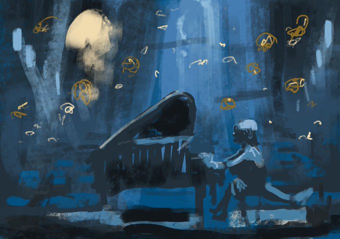 「黒髪 ピアノ」のTwitter画像/イラスト(新着)｜3ページ目