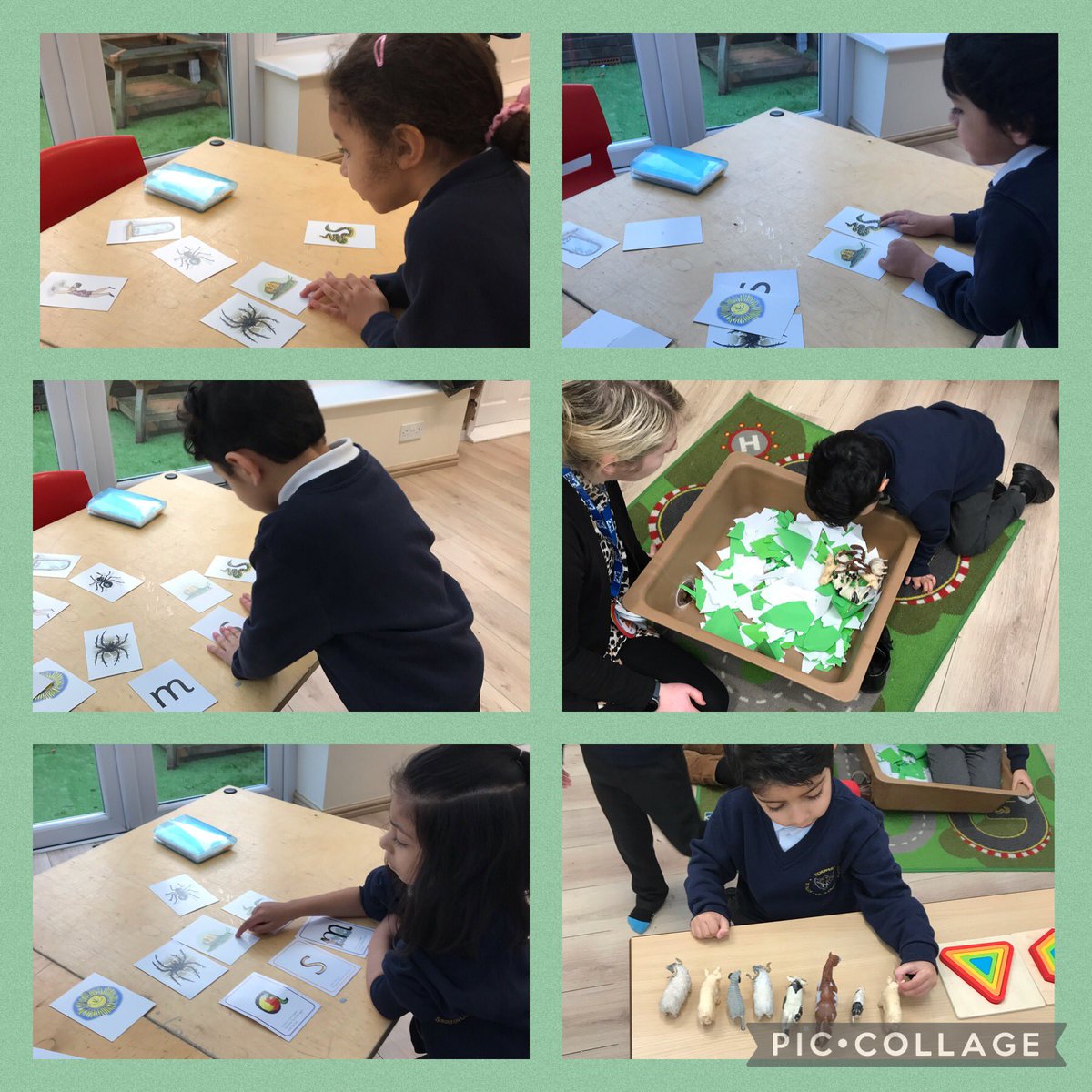StPaulsBolton's tweet photo. In phonics today we have been exploring farm yard animals, learning their names and what sounds they make. We have also been looking at pictures and talking about the sounds they start with. #phase1phonics #RWI #EYFSrocks https://t.co/ymTYWWtIHY