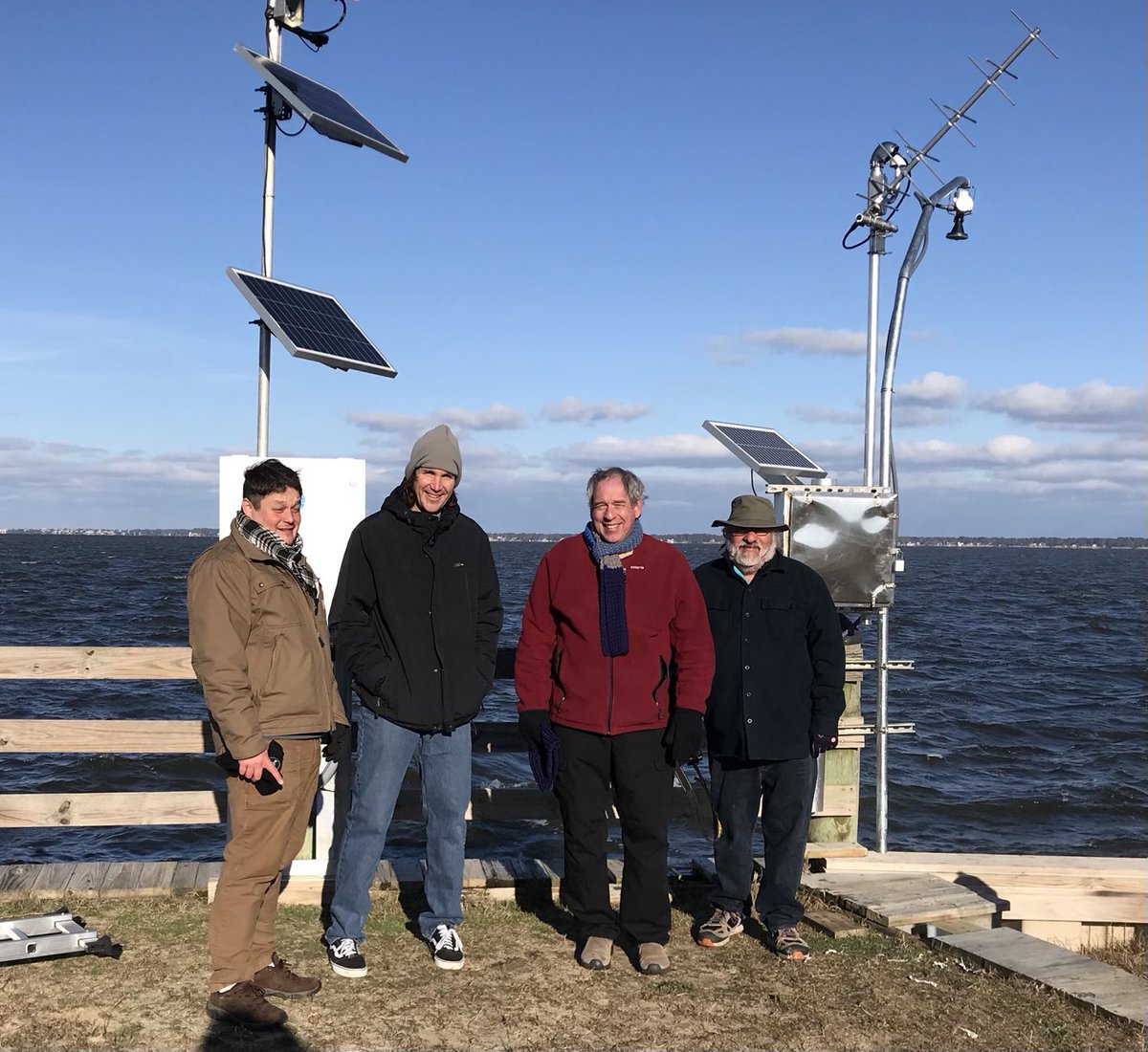 Thanks to ⁦<a href="/NOAA/">NOAA</a>⁩ scientists for visiting during this Currituck Sound installation, your thoughtful questions and helpful insights.