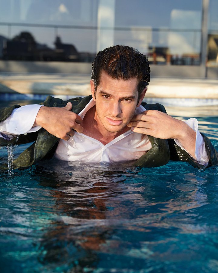 Hot men in suits in pools are everywhere - The Face