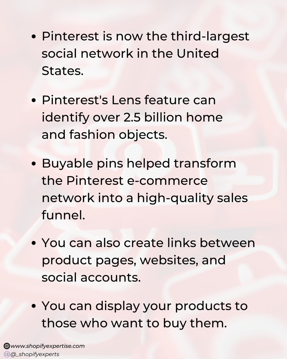_shopifyexperts's tweet image. Why use Pinterest For Ecommerce?

#Pinterest 
#ecommerce
