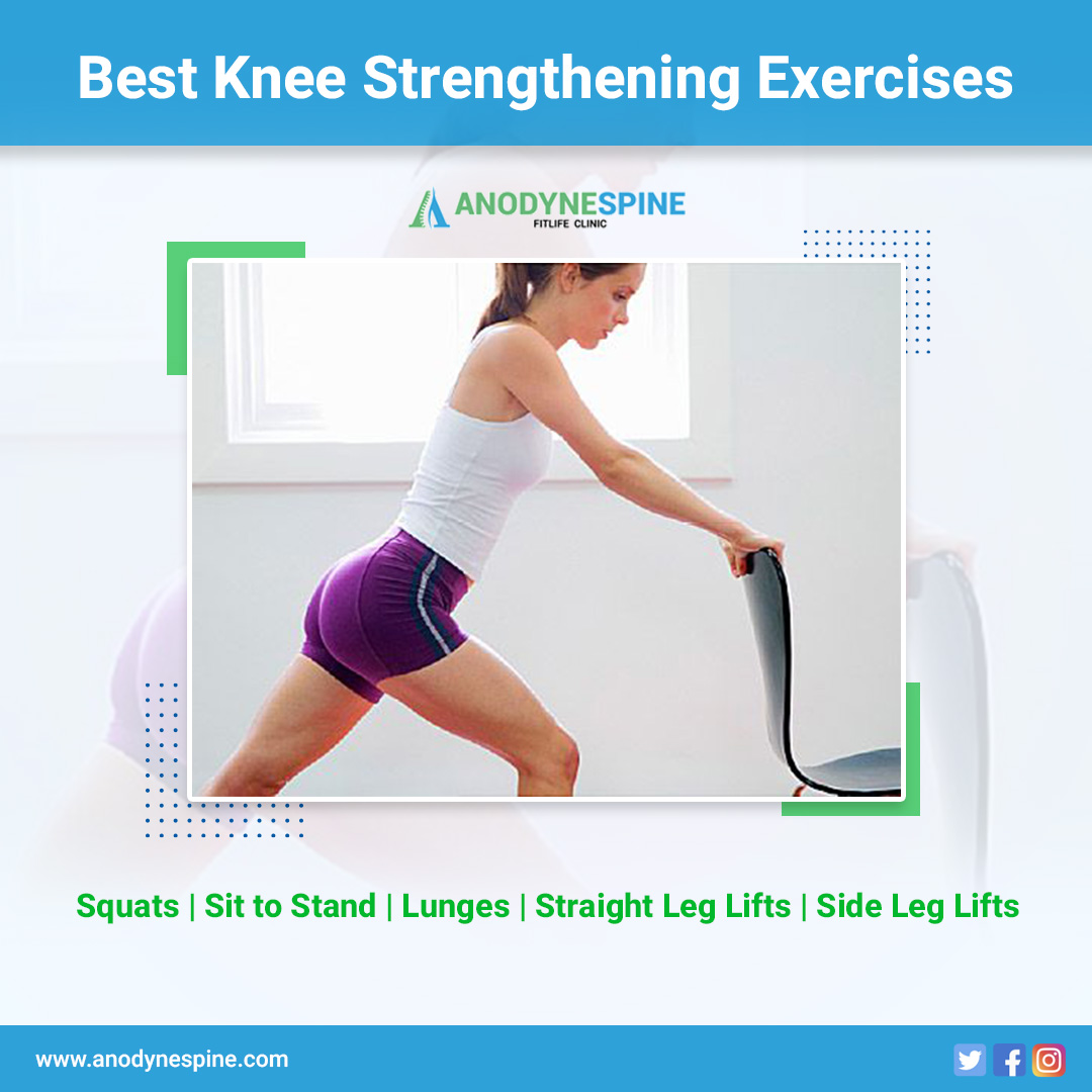 anodynespine's tweet photo. The knee is the largest joint in the body. People use it heavily every day as they walk, run, climb, or jump. As a result, it is also very prone to injury and pain. When these occur, a doctor may recommend exercises to help a person strengthen the muscles around the knee. https://t.co/GoYAxbF1Yg