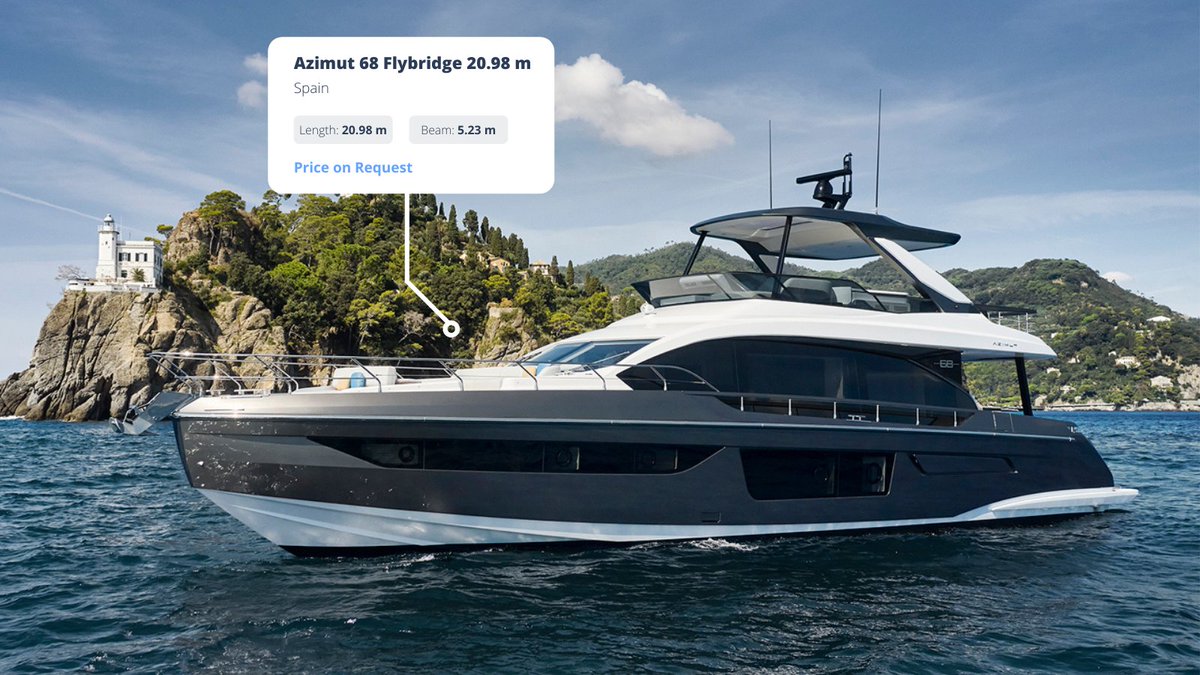 boatim's tweet photo. Meet the Azimut 68 Flybridge, the new jewel of the Flybridge Collection. Learn more:➡️https://t.co/CwYB1jMOky

📌 listed by @MarinaEstrella 

📸: @Azimut_Yachts 
 
#boatsforsale #azimutyachts #azimut68 https://t.co/MA0KVUGn4X