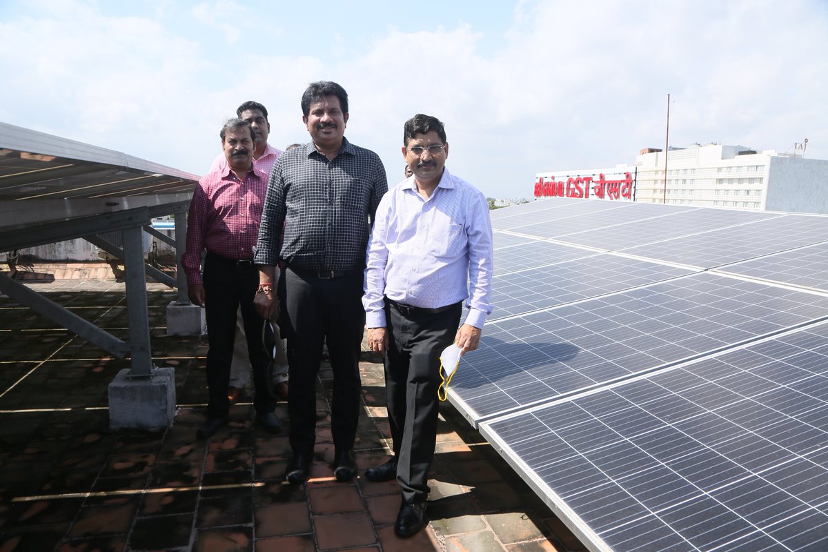 cgstchennaizone's tweet photo. Shri M.V.S.Choudary, Chief Commissioner of GST &amp; Central Excise, Tamil Nadu &amp; Puducherry Zone, commissioned 110 KWP Grid Rooftop Solar PV Panels in GST Bhavan, Chennai on 12.1.2022. The panel will produce 15000 units per month, to be used for office. @gstchennainorth @pibchennai https://t.co/78jeHC4wE0