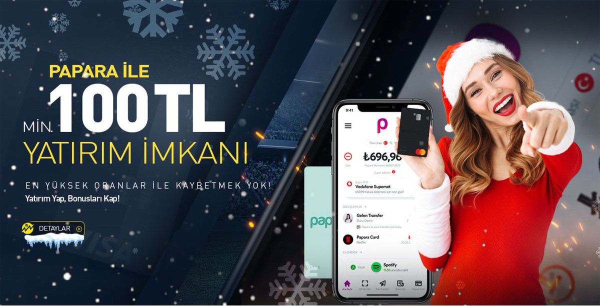 Papara alt yatırım sitemizde tekrardan 100TL olmuştur. 
😍😍😍
#w24 #bonus #çekim #bahis