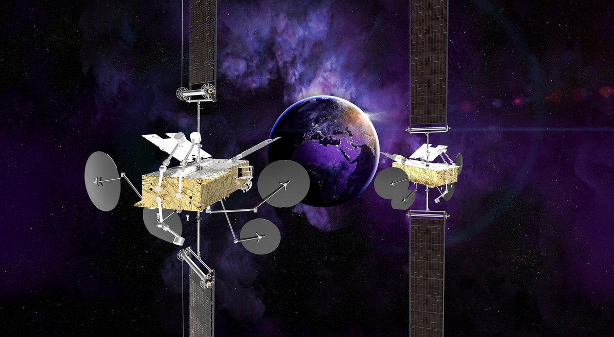 Thales_Alenia_S's tweet photo. .@Thales_Alenia_S to build state-of-the-art Intelsat 41 &amp; Intelsat 44 telecommunications satellites https://t.co/BPD5kdkzpm 2 satellites based on the innovative Space Inspire fully flexible solution to serve the world’s first global 5G software-defined unified network. @INTELSAT https://t.co/prBtE99L92