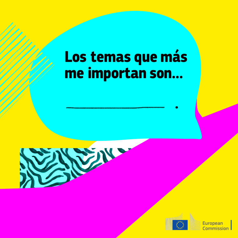 ComisionEuropea's tweet photo. Y a ti, ¿cuál es el tema que más te preocupa? ⬇️

2022 es el Año Europeo de la Juventud. ✨

Europa necesita las aportaciones de sus jóvenes para dar forma a su futuro ¡Somos todo oídos!

#AñoEuropeodeLaJuventud #EuropeanYearOfYouth 

https://t.co/yGgHKc2Y33 https://t.co/cUmCzloQgX