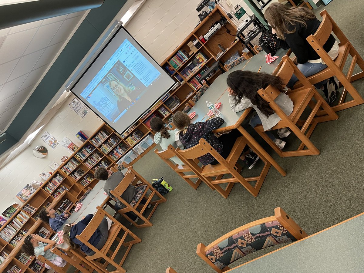 MrsG_luvs2read's tweet photo. Thank you @FloridaSSYRA for organizing these Facebook live events.  My students loved getting to chat with the author of The Newspaper 📰 Club! #VCSvame https://t.co/QO1KlVj2Wo